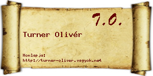 Turner Olivér névjegykártya