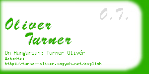 oliver turner business card