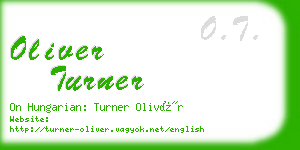 oliver turner business card